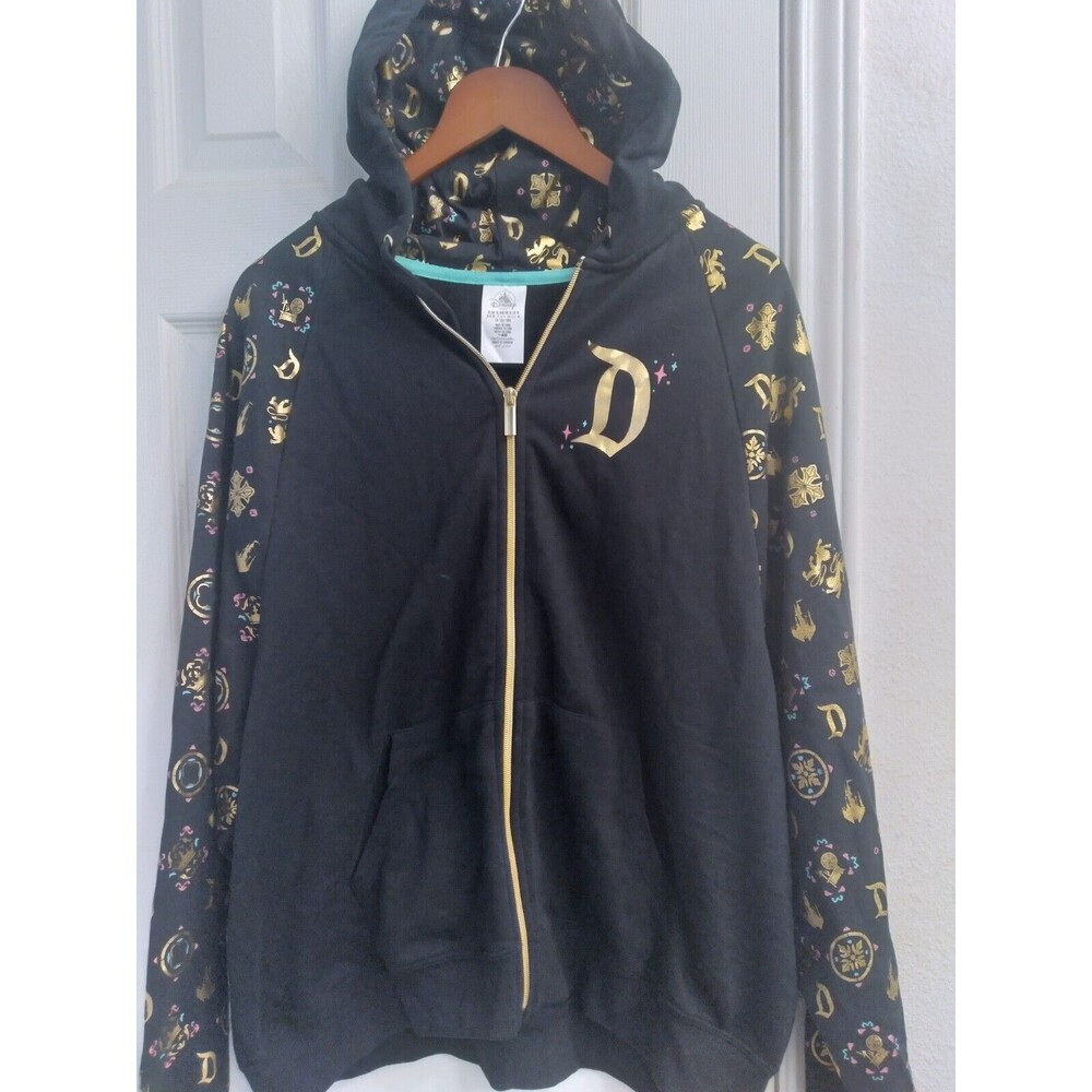 Disney‎ Resort Castle Black Hooded Sweatshirt For Adults